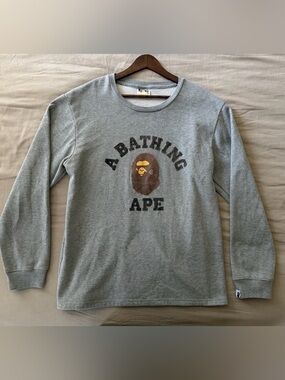 Vintage A Bathing Ape (BAPE) Graphic Crewneck Long-Sleeve
